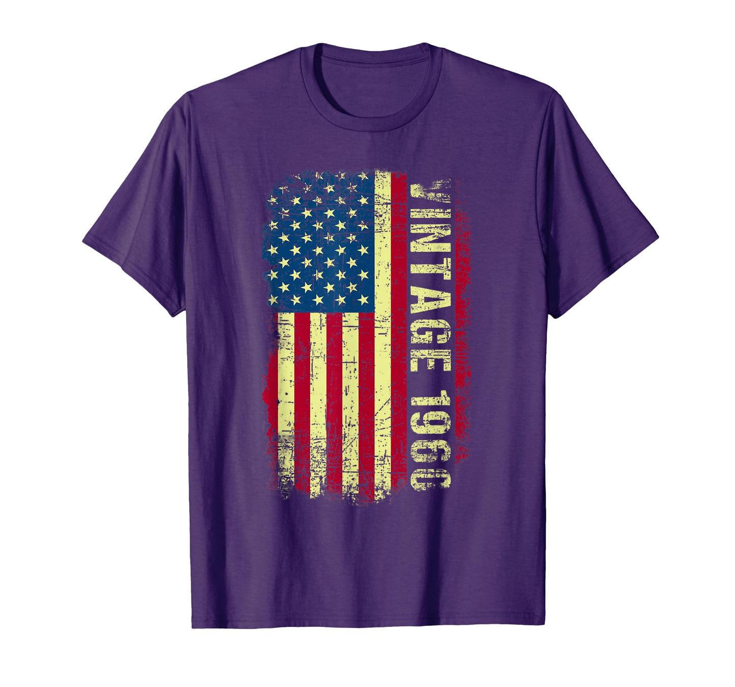 Vintage 1960 Made In 1960 American Flag 65th Birthday Gifts T-Shirt
