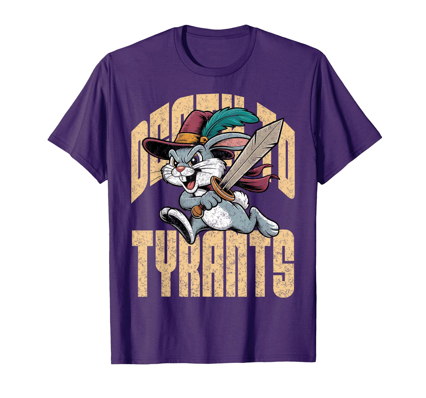 Death To Tyrants Retro Rabbit Meme Funny Vintage 90s T-Shirt