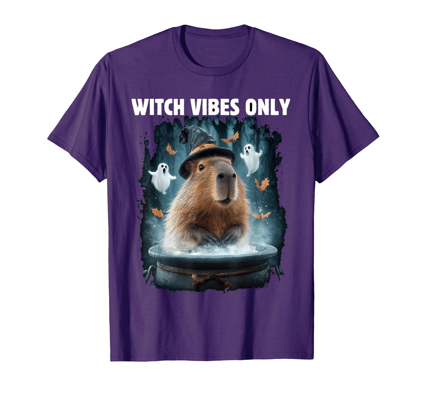 Funny Halloween Witch Capybara T-Shirt