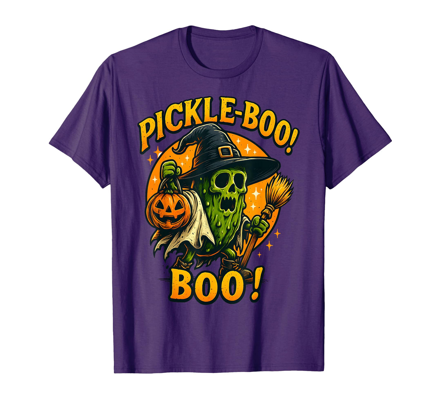 Pickle Boo Funny Halloween Costume Ghost Pickle Pickleball T-Shirt