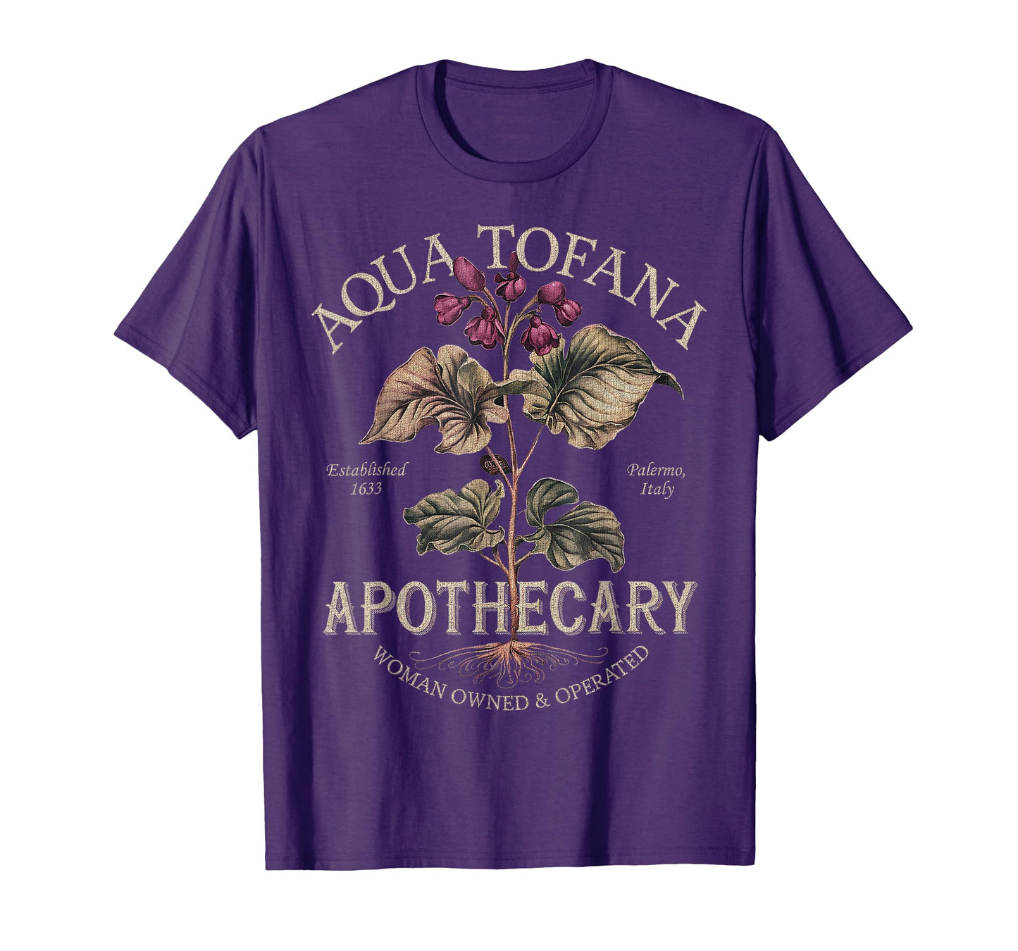 Aqua Tofana Funny Feminist Apothecary Vintage Design T-Shirt
