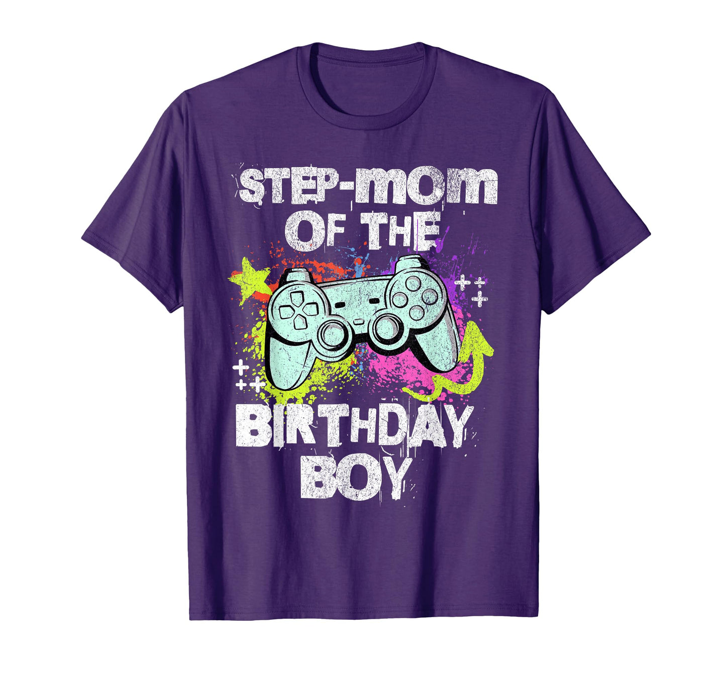 STEP-MOM OF THE BIRTHDAY BOY VIDEO GAME GAMER T-Shirt
