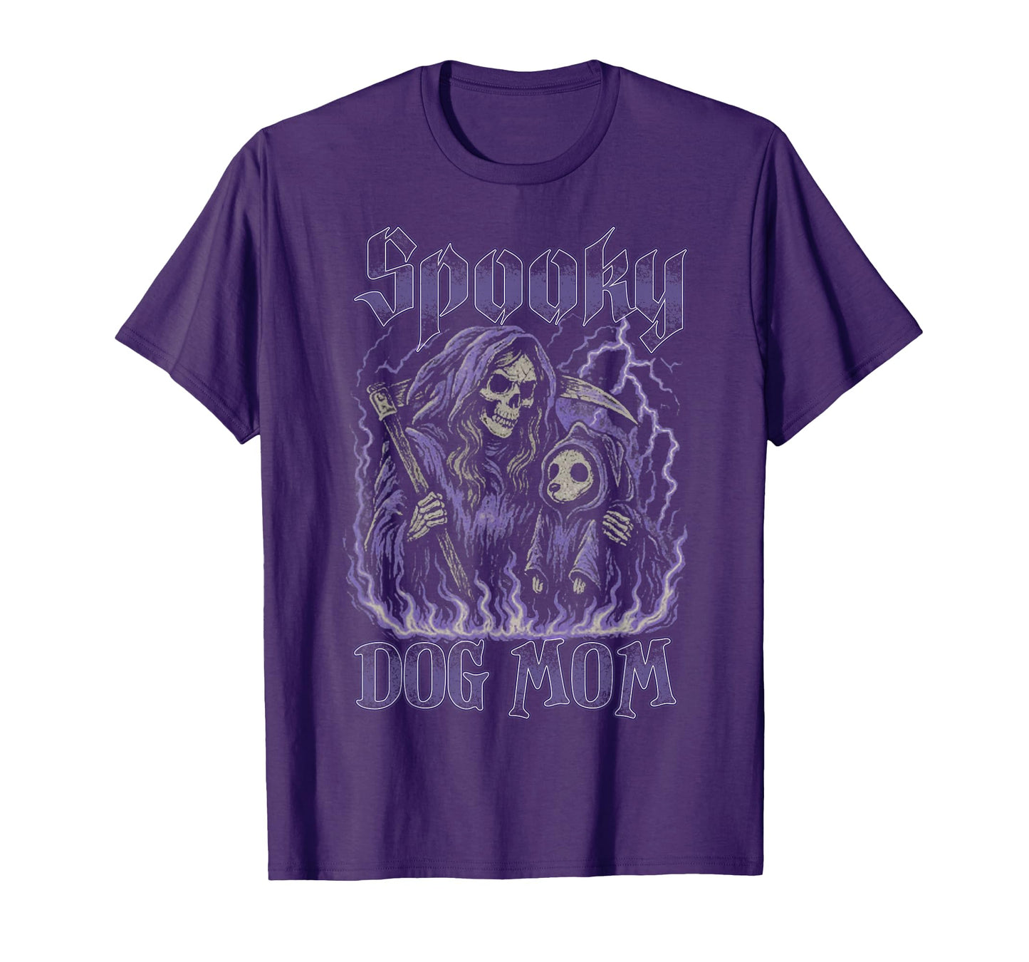 Spooky Dog Mom Spooky Skeleton Dog Mom Halloween Retro T-Shirt