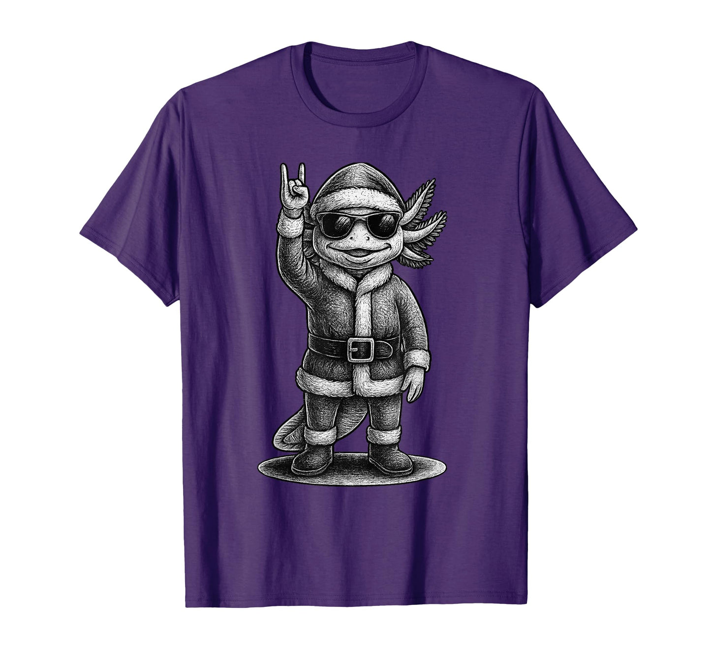 Axolotl Rock Music Christmas Pet Lover T-Shirt