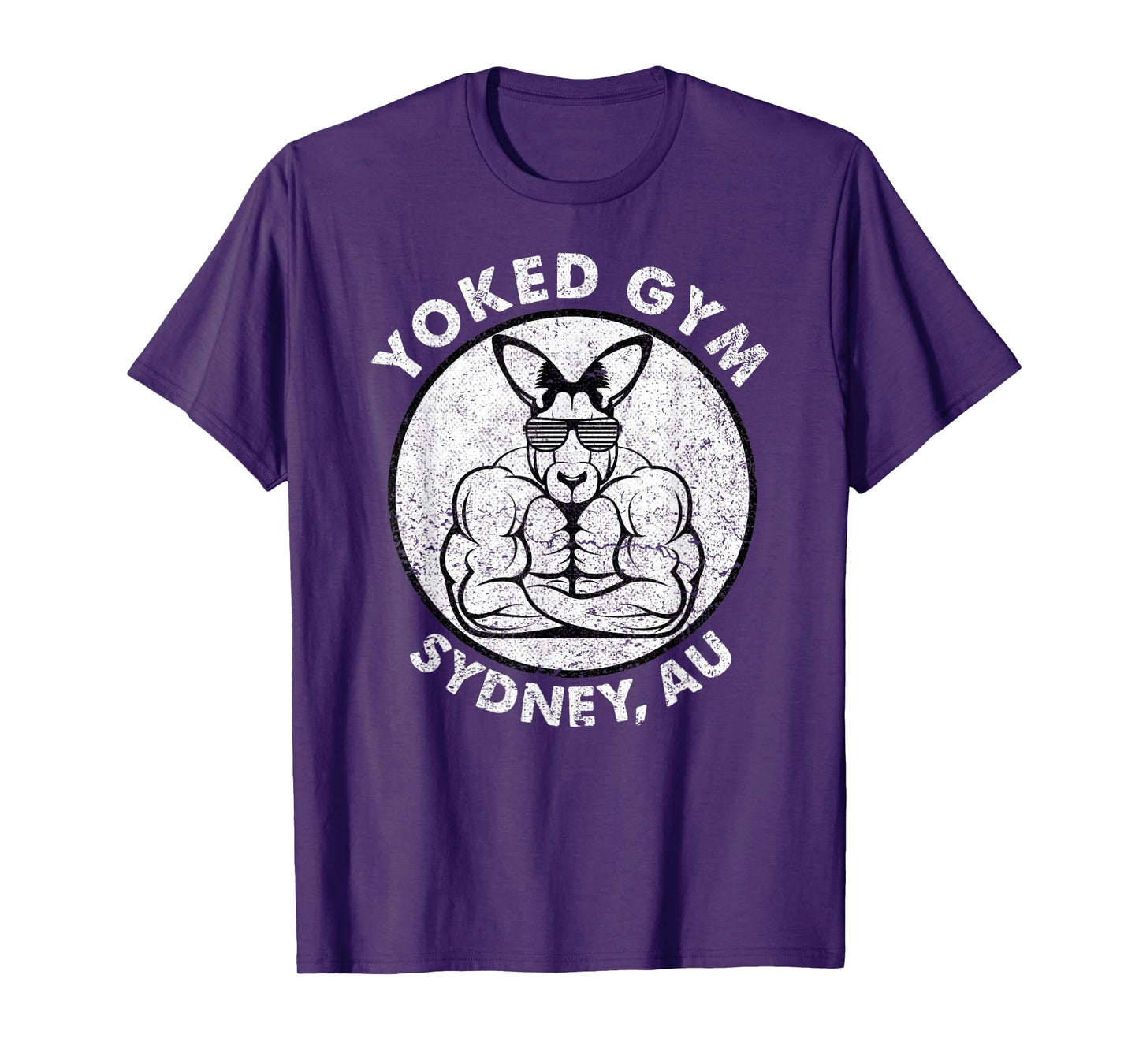 Weight Lift Yoked Gym Sydney Flex Muscle Kangaroo Men Women T-Shirt