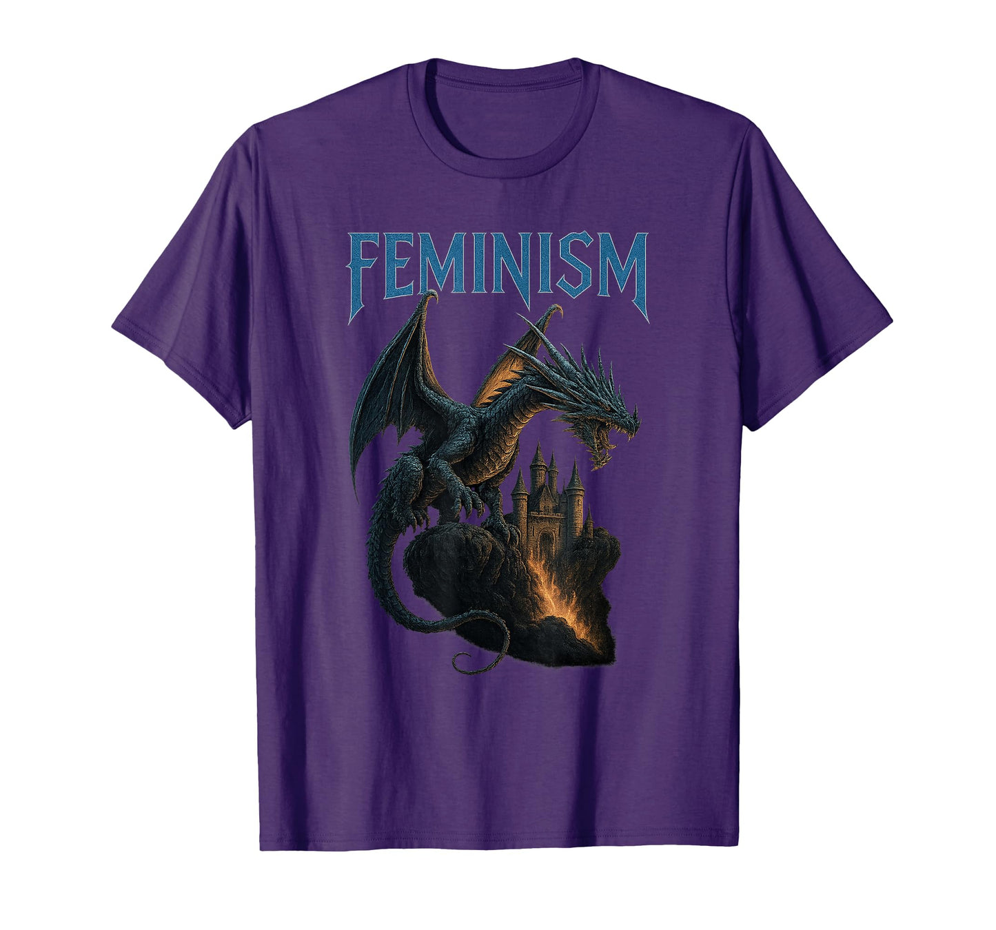Vintage Feminism Dragon Fantasy T-Shirt