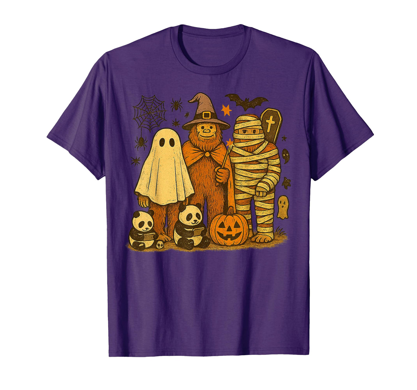 Halloween Bigfoot Costumes Ghost Witch Mummy Funny Gifts T-Shirt