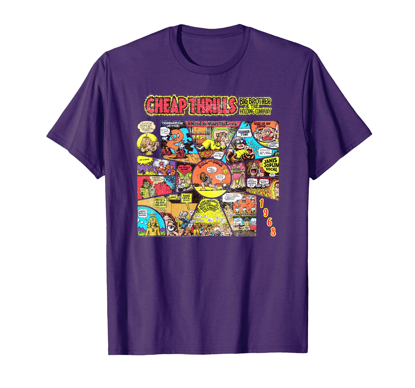 Big Brother and the Holding Company 1968 Comic Art T-Shirt