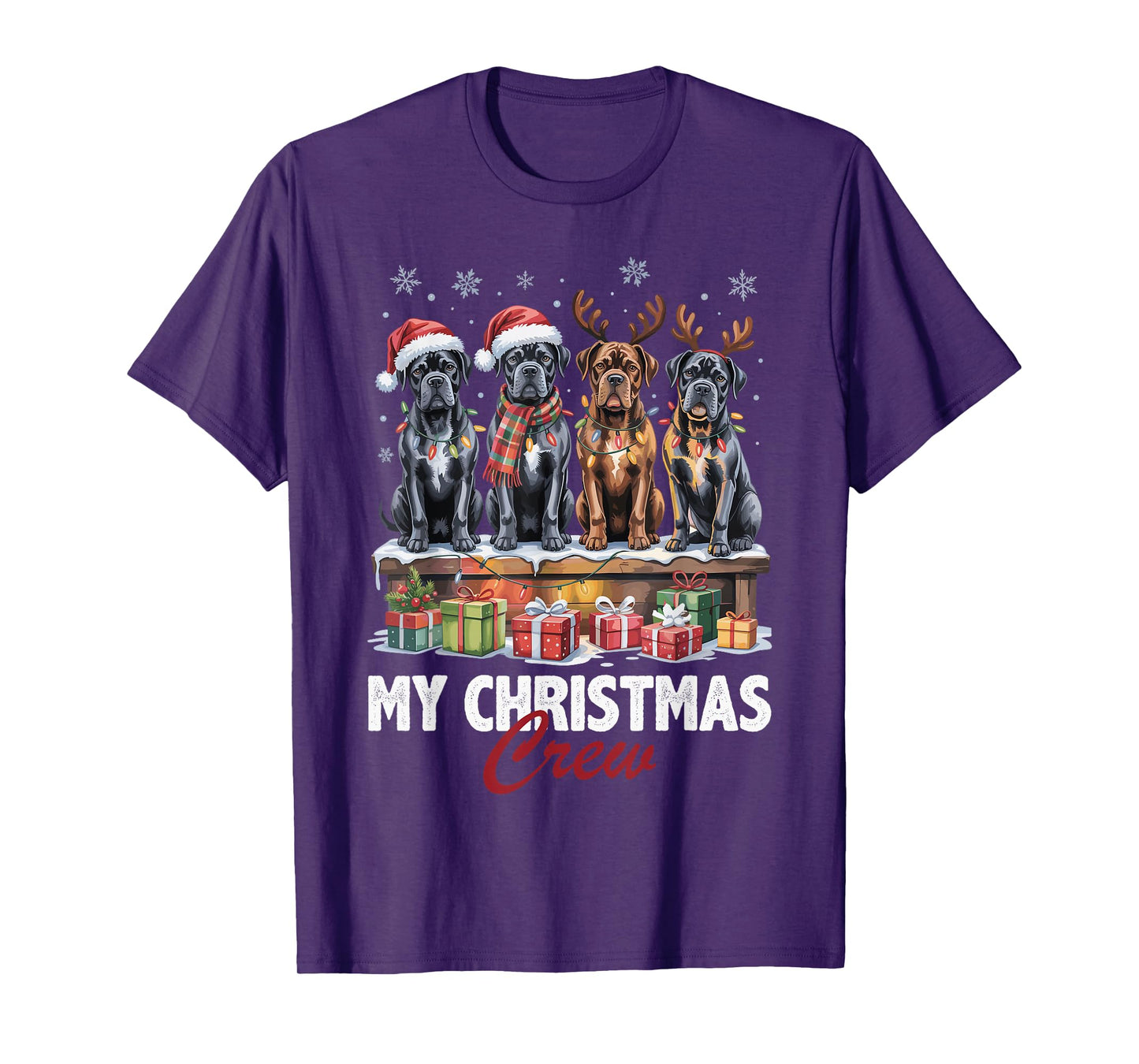 Cane Corso Christmas Crew Funny Dog Lovers Holiday Pajama T-Shirt