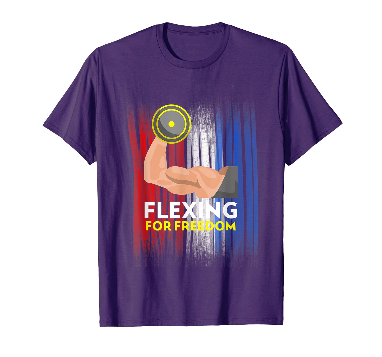 4th of July Weight Lifter Workout Muscles Gym Rat Women Kids Men T-Shirt