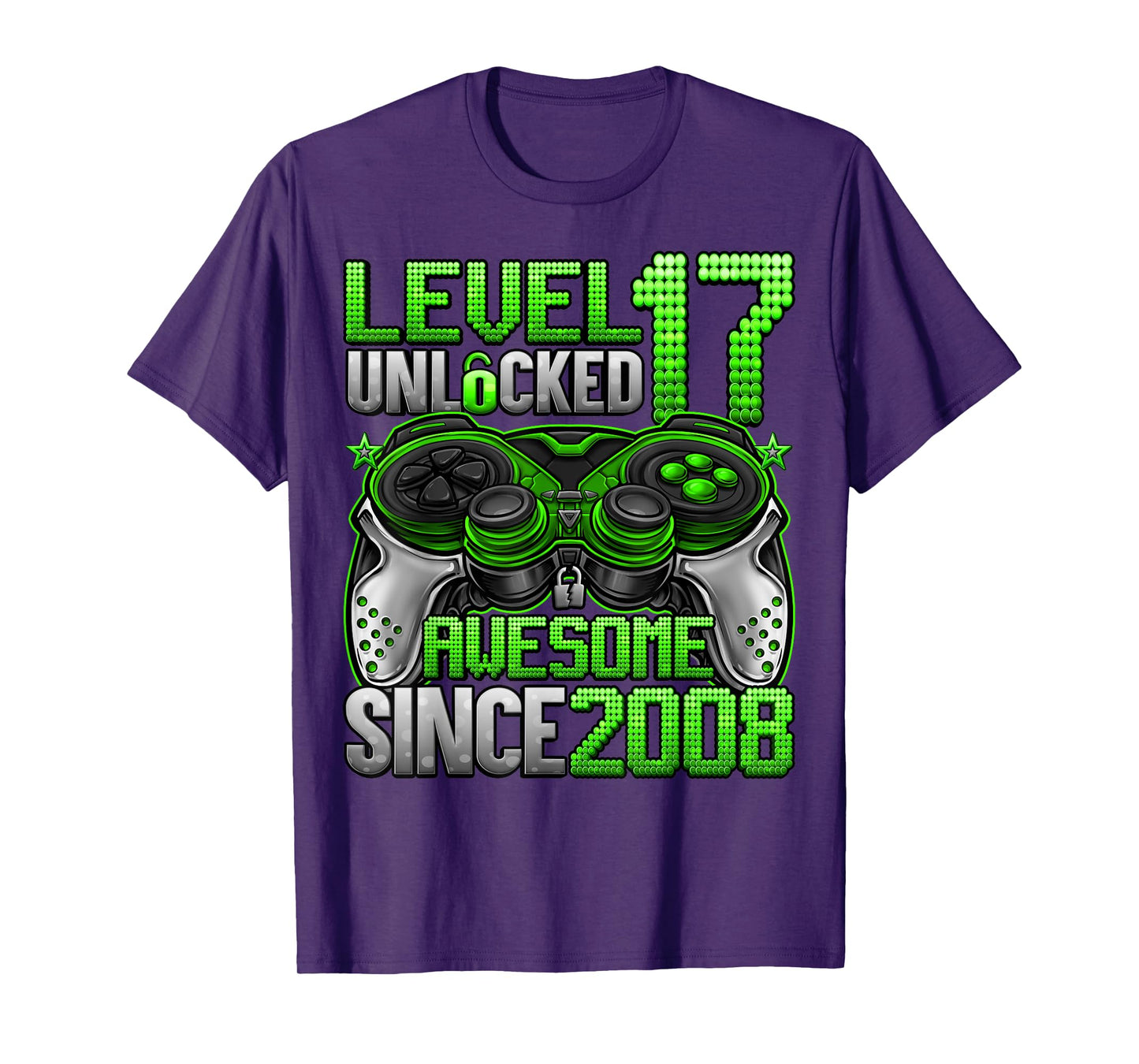 Level 17 Unlocked 17 Year Old Gifts Boys 17th Birthday Boy T-Shirt