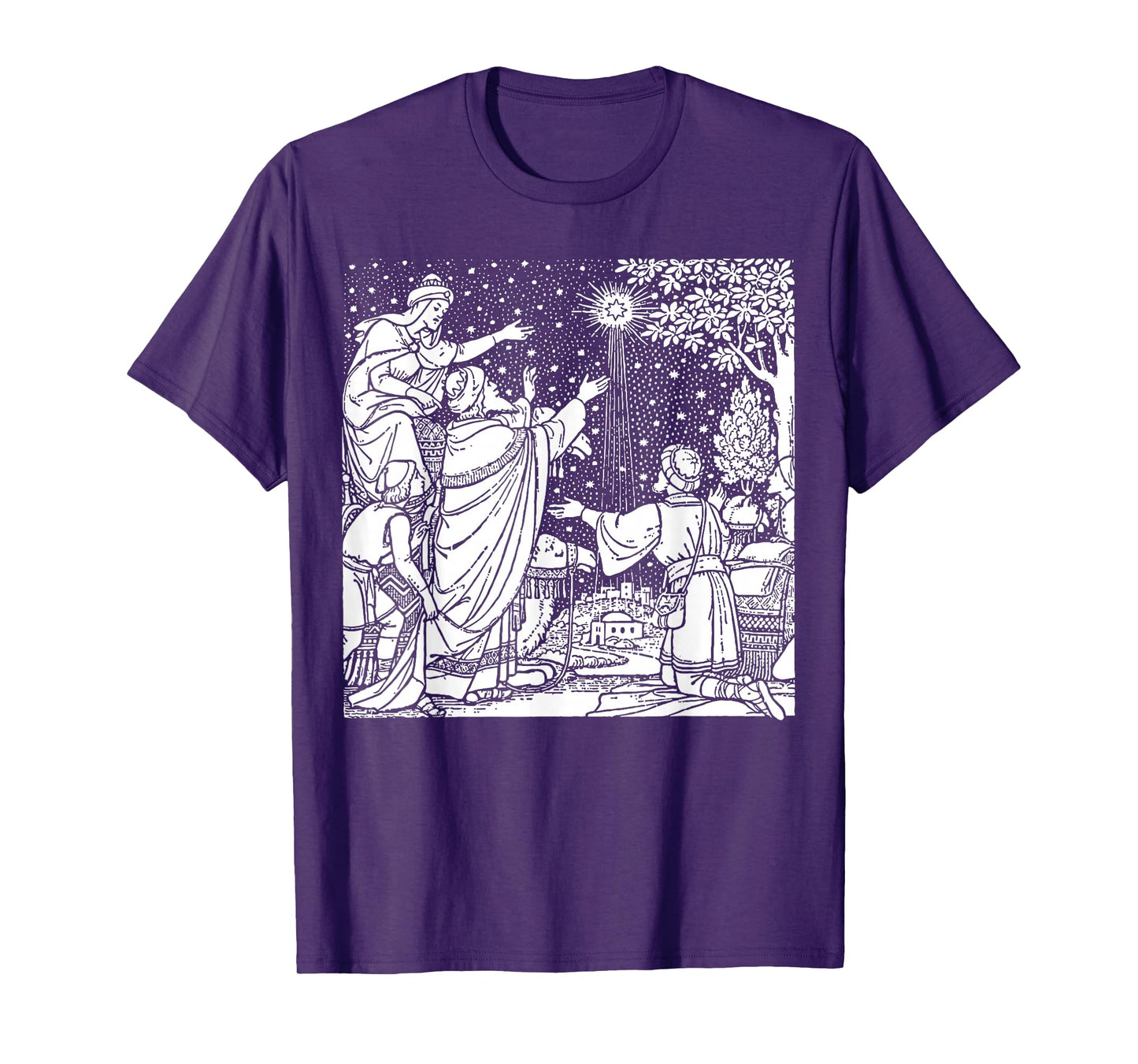 Star of Bethlehem Three Wise Men Christmas Nativity Catholic T-Shirt