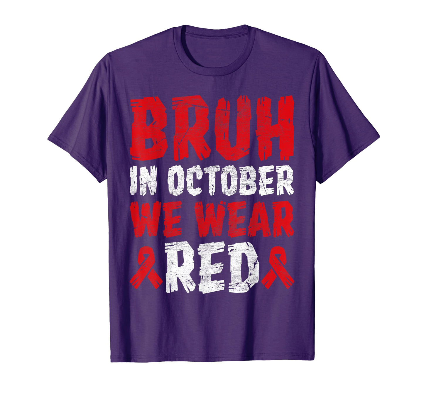 Red Ribbon Week Shirt for Kids Boys Bruh In October Wear Red T-Shirt