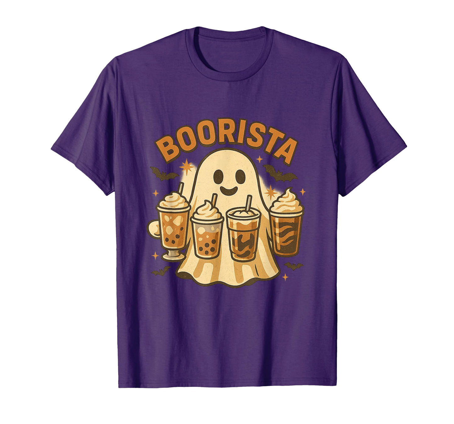 Boorista Barista Ghost Coffee Halloween Spooky Season Funny T-Shirt