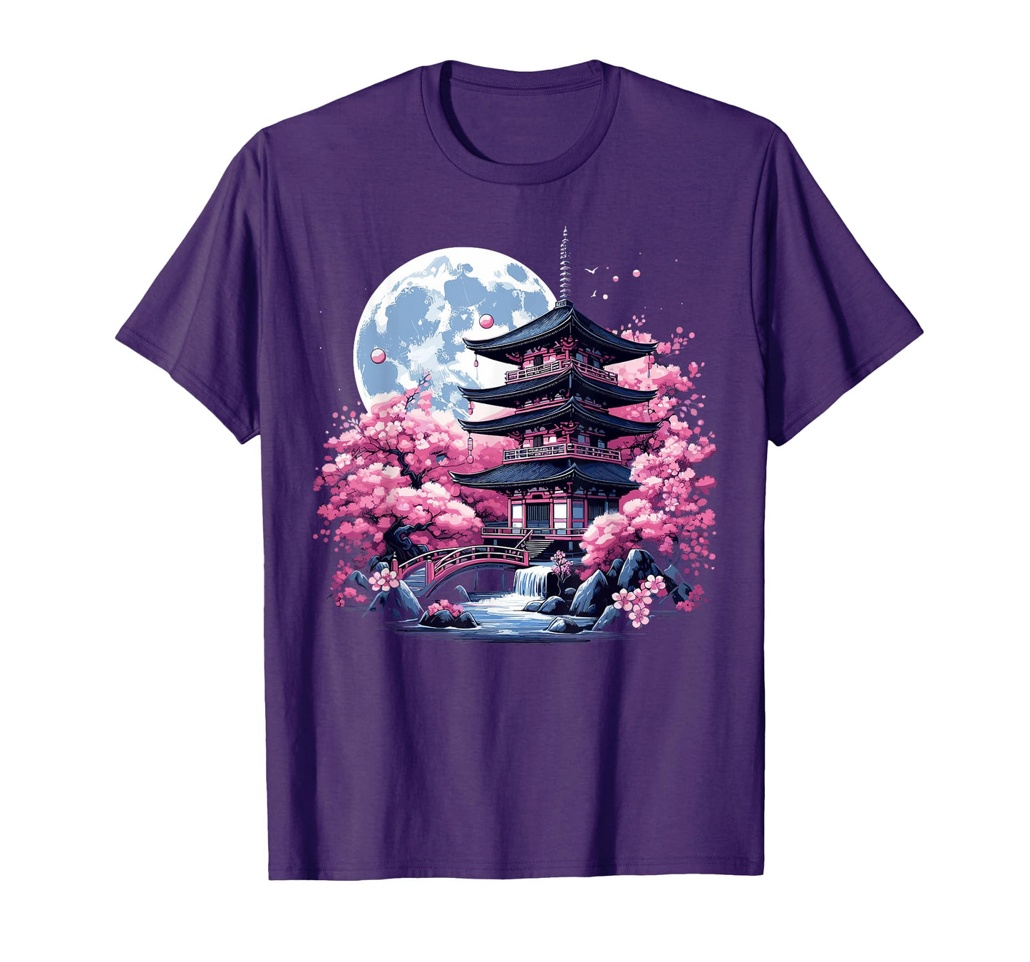 Japanese Sakura Garden Geisha Mount Fuji Cherry Blossom T-Shirt