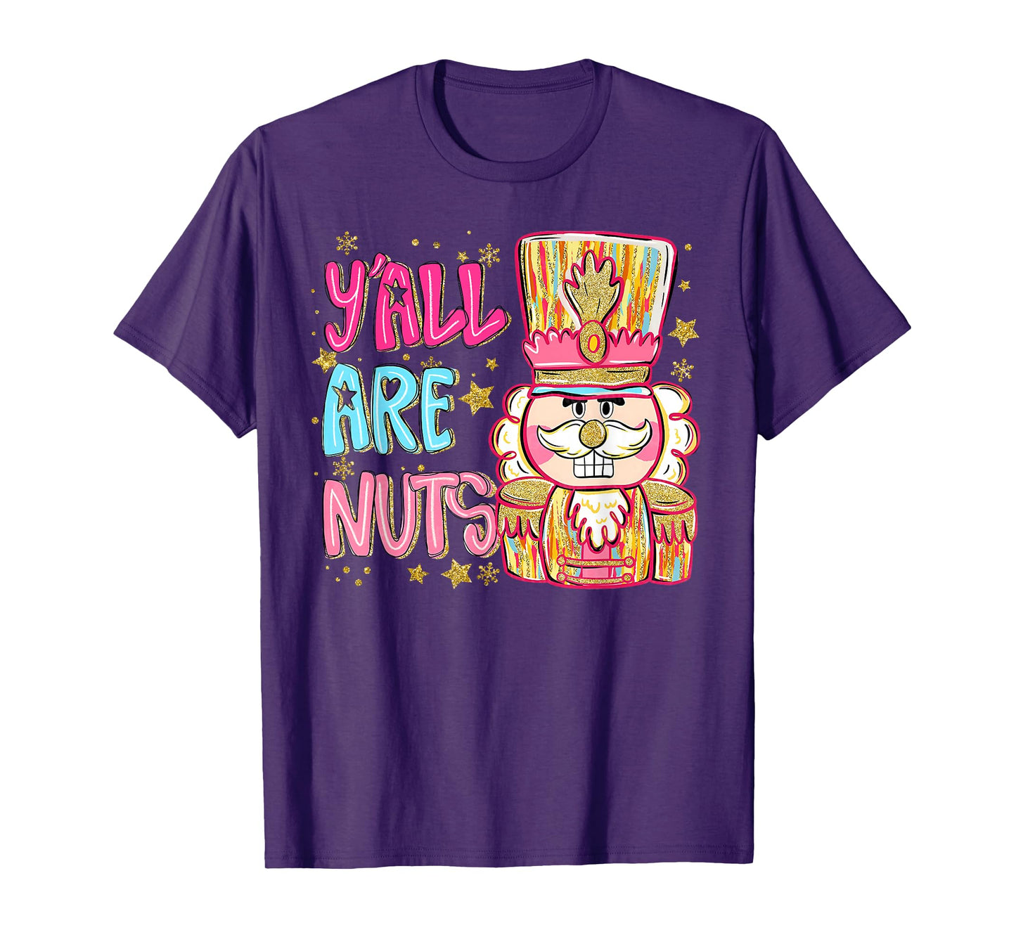 Y'all are Nuts Coquette Nutcracker Christmas Pajamas Holiday T-Shirt