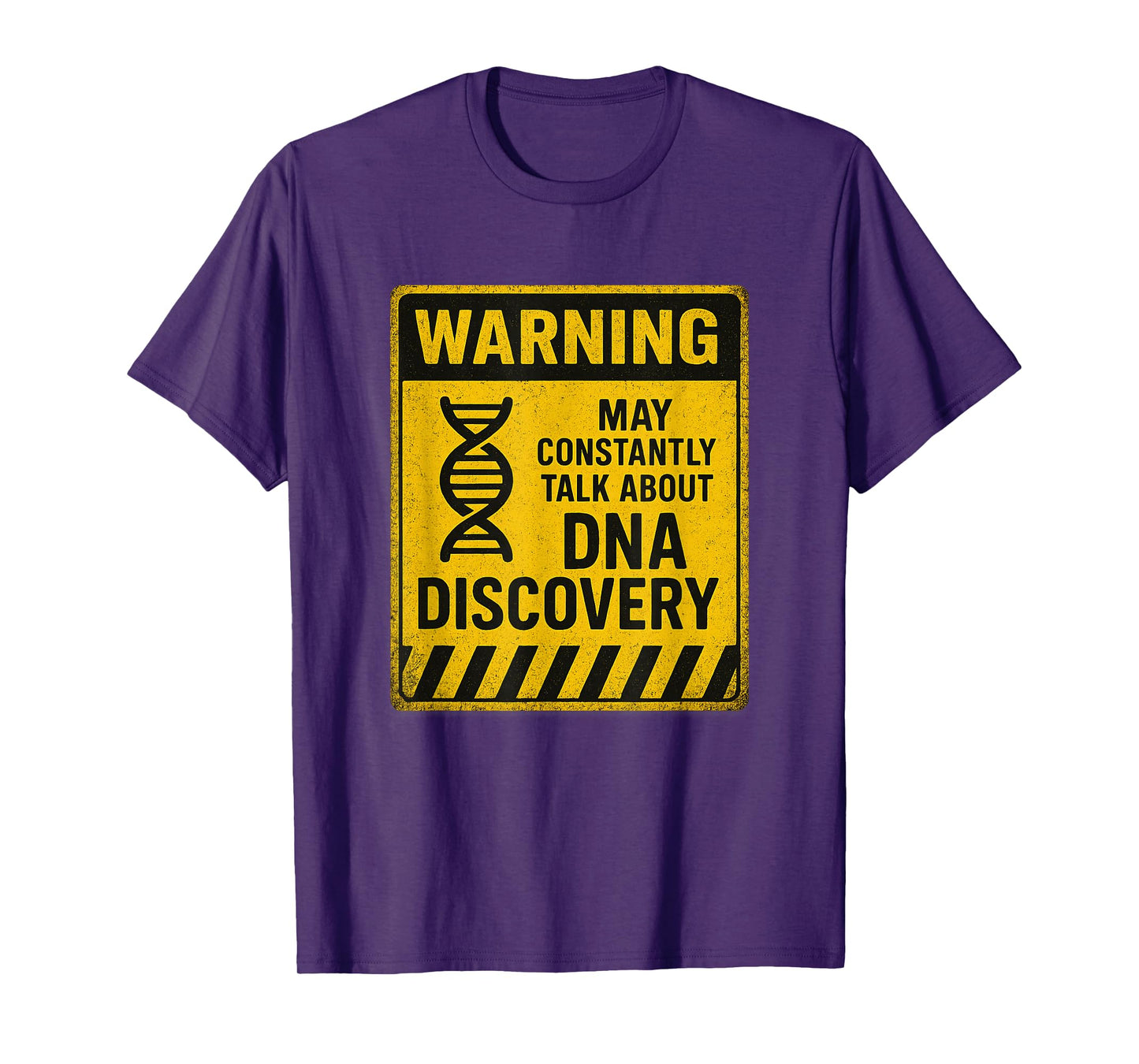 Warning Sign Genetics Scientists Biologists & Genealogy Fans T-Shirt
