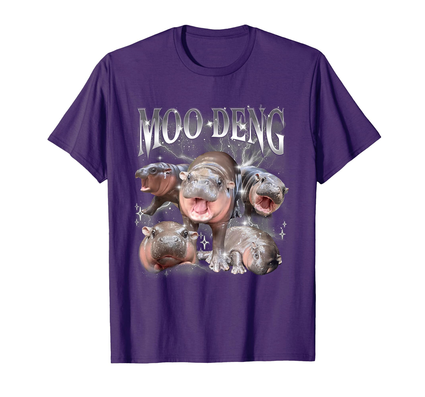 FUNNY VINTAGE MOO-DENG THE FAMOUS BABY PIGMY HIPPO MOODENG T-Shirt