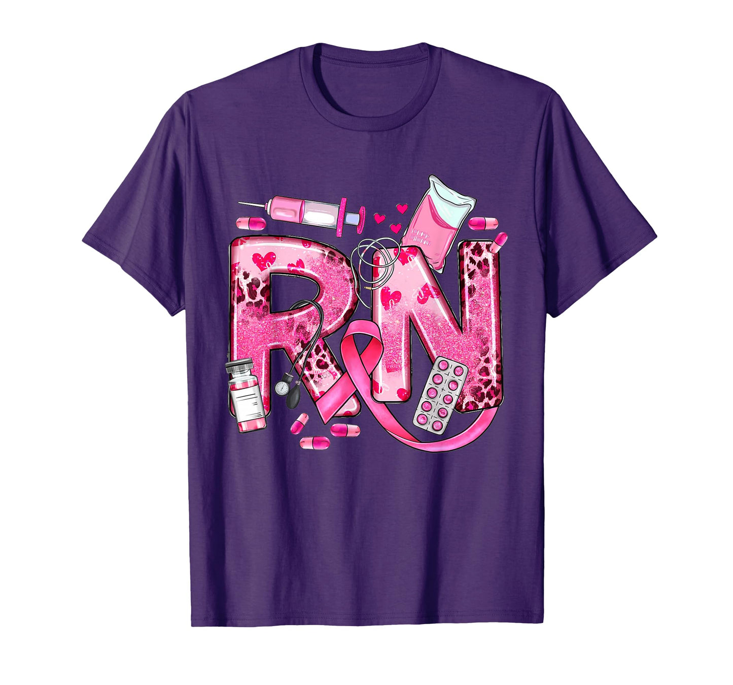 Nurse Breast Cancer Awareness Pink Ribbon Nursing RN Life T-Shirt