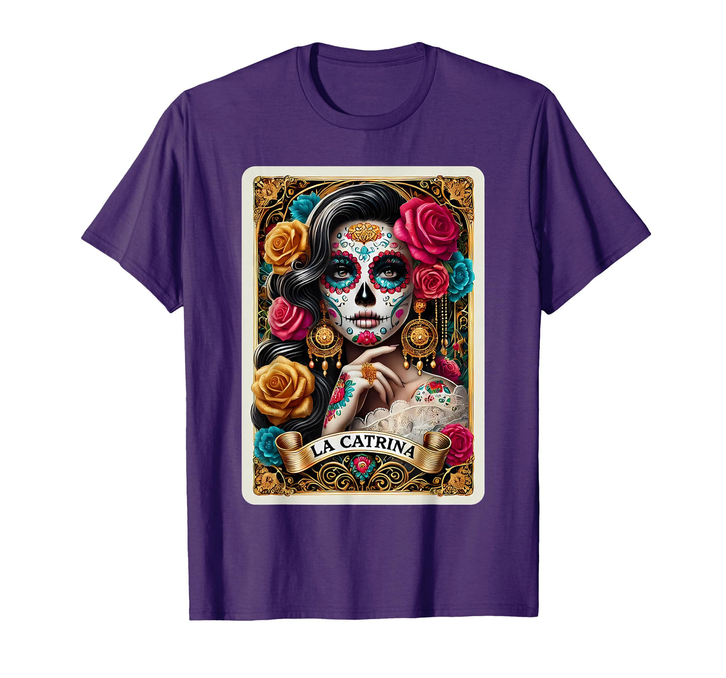 La Catrina Tarot Card Day of the Dead Dia de los Muertos T-Shirt