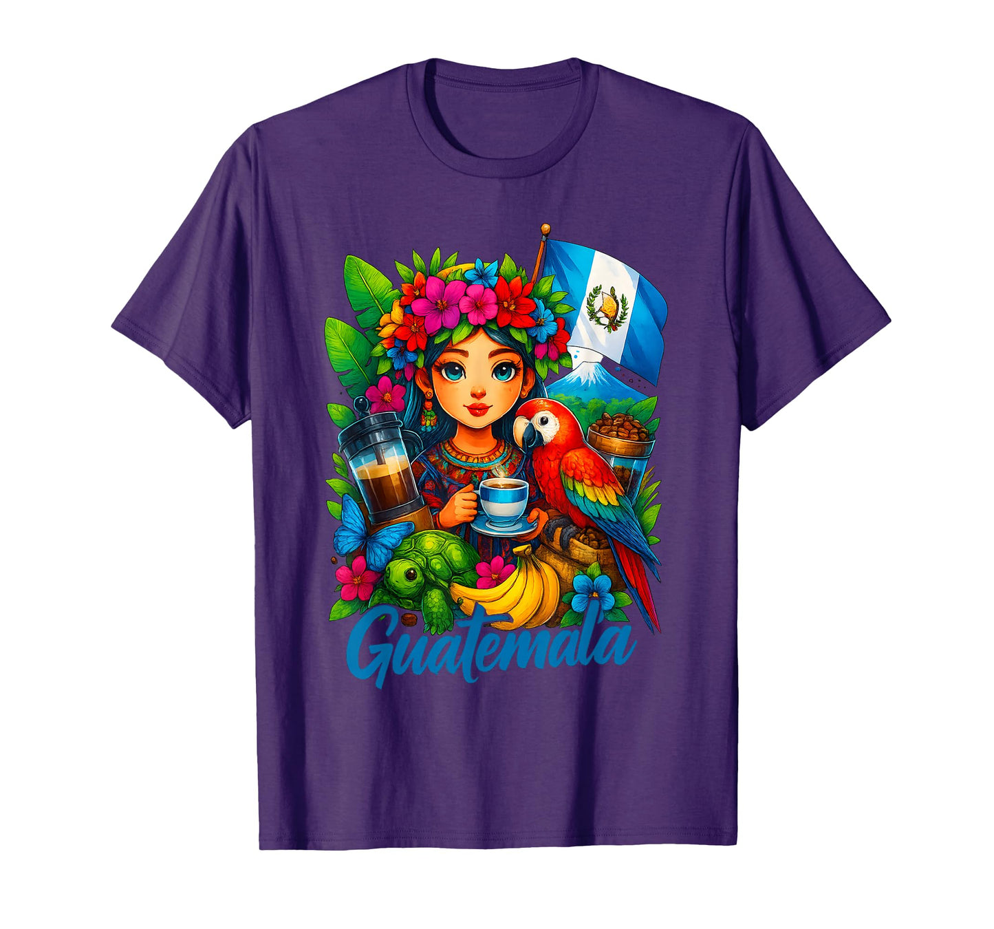 Guatemalan Flag Guatemala Women Hispanic Siesta Pride T-Shirt