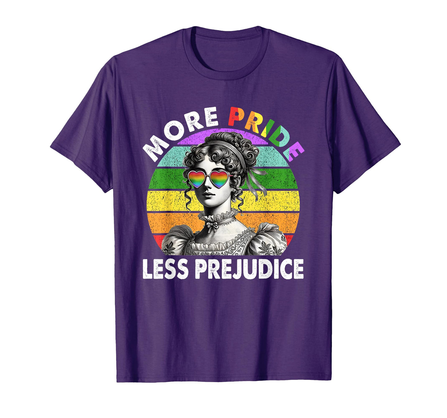 More Pride Less Prejudice Pride Month LGBTQ Gay Lesbian T-Shirt
