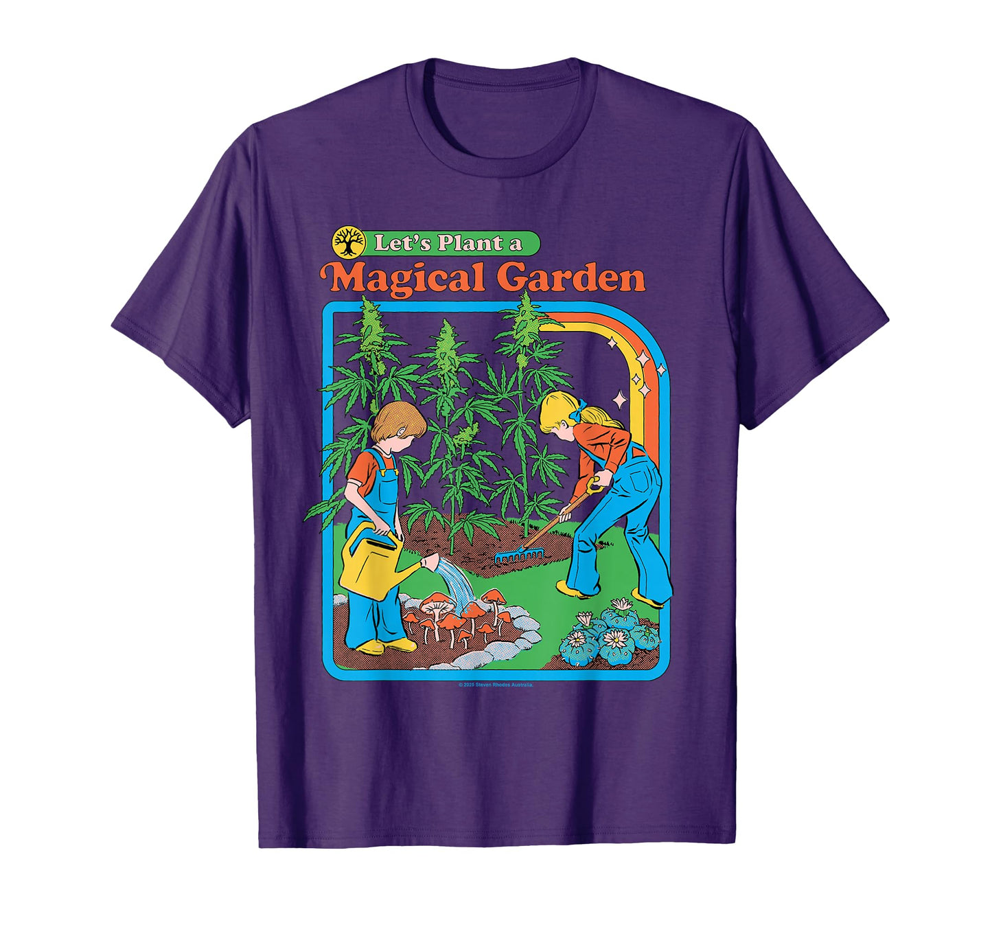 Magical Garden 420 Sarcastic Retro Vintage Funny Adult Humor T-Shirt