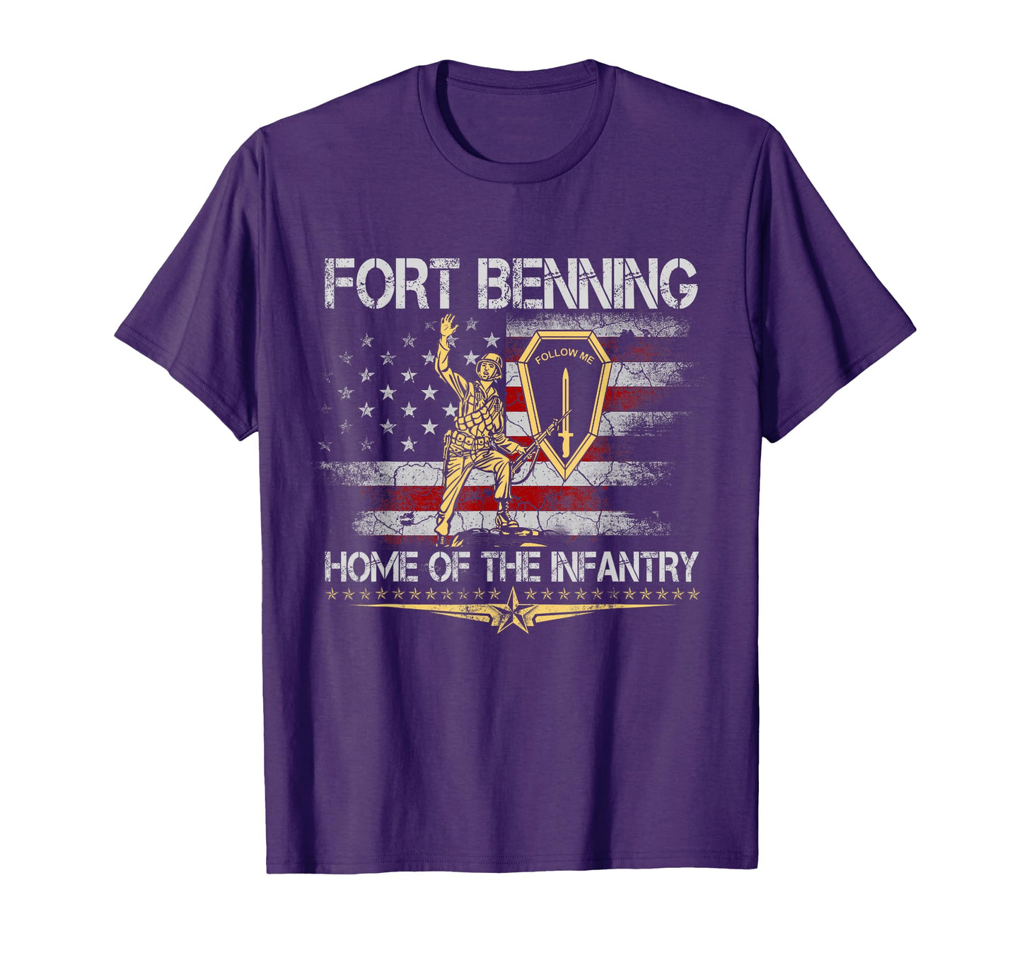 Fort Benning home of The Infantry School Veteran Patriotic T-Shirt