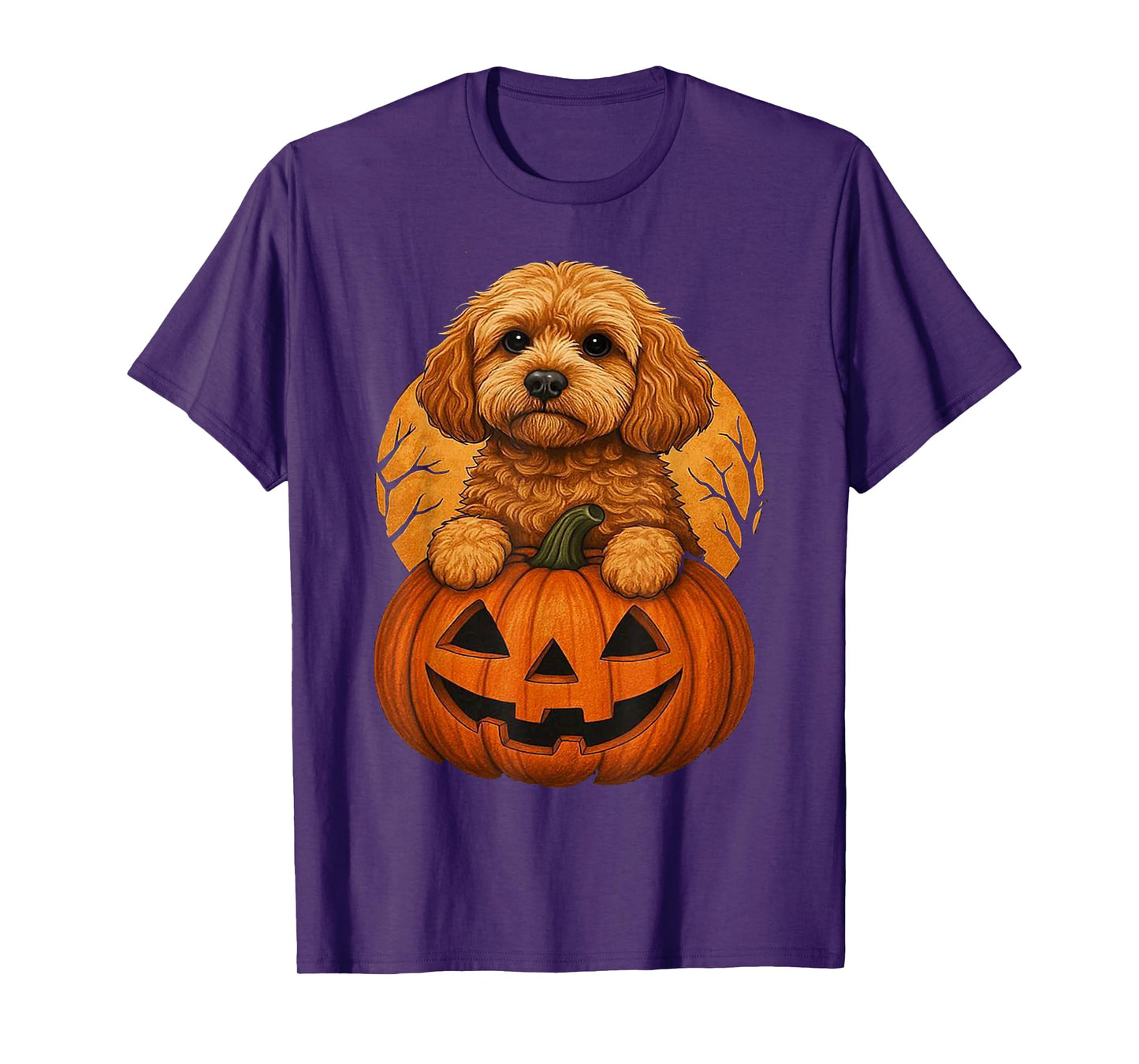 Cavapoo Pumpkin Halloween Costume Toddler Kids Men Women T-Shirt