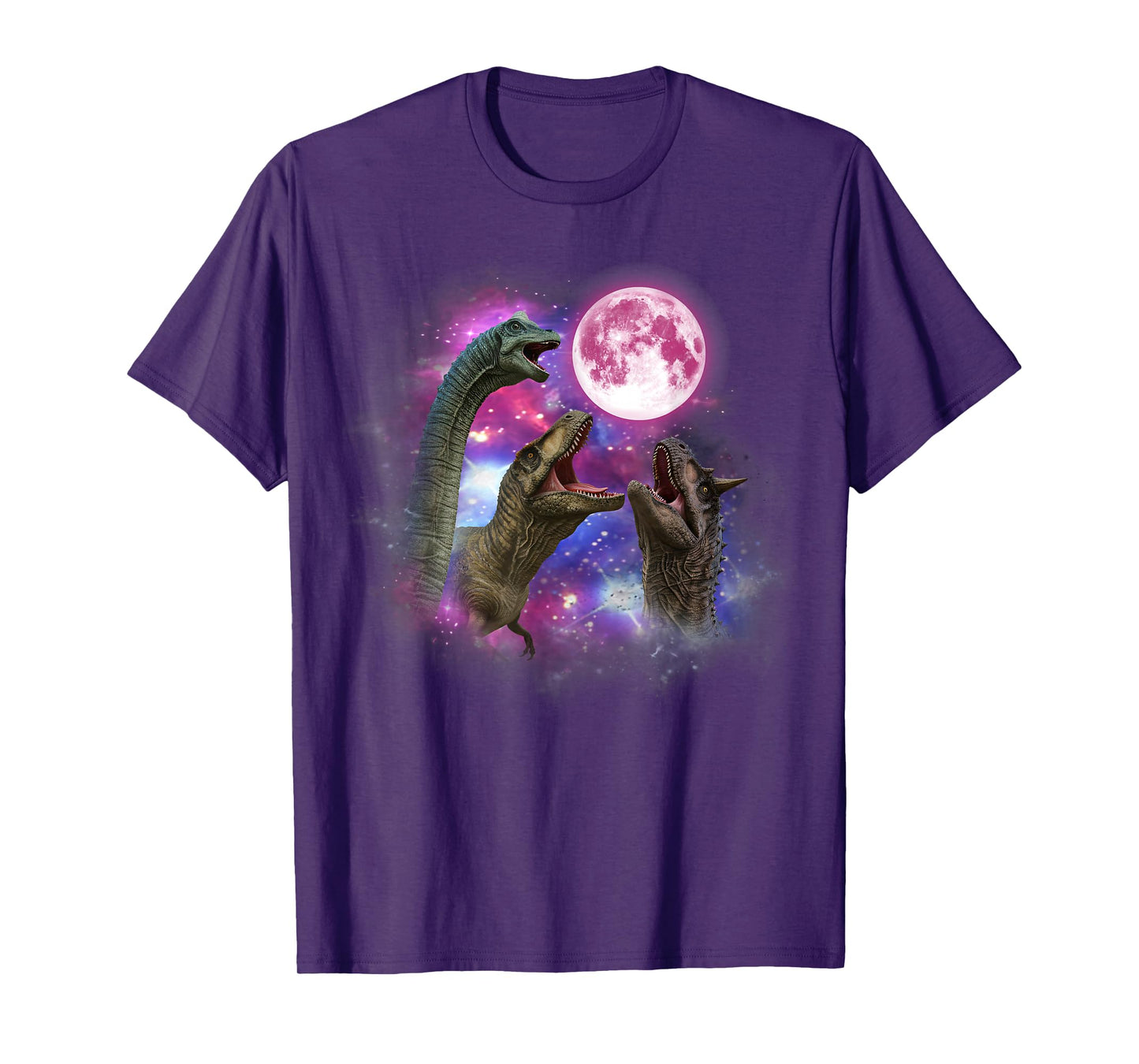 Dinosaur Howling At The Moon Wildlife colorful dinosaurs T-Shirt