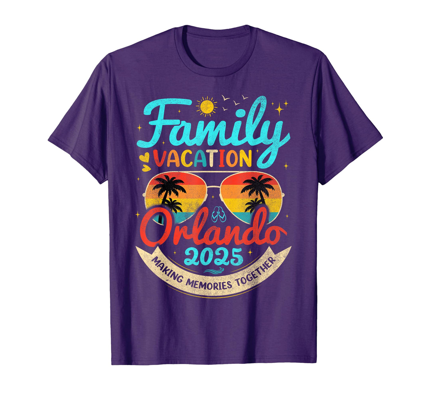 Vintage Family Vacation Orlando Beach 2025 Florida Group T-Shirt