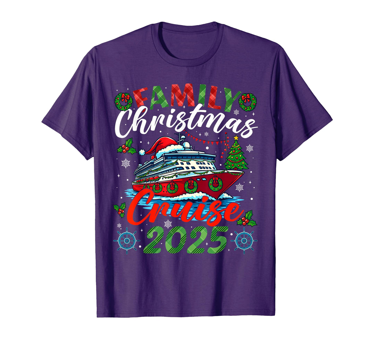 Family Christmas Cruise 2025 Xmas Matching Men Women Kids T-Shirt