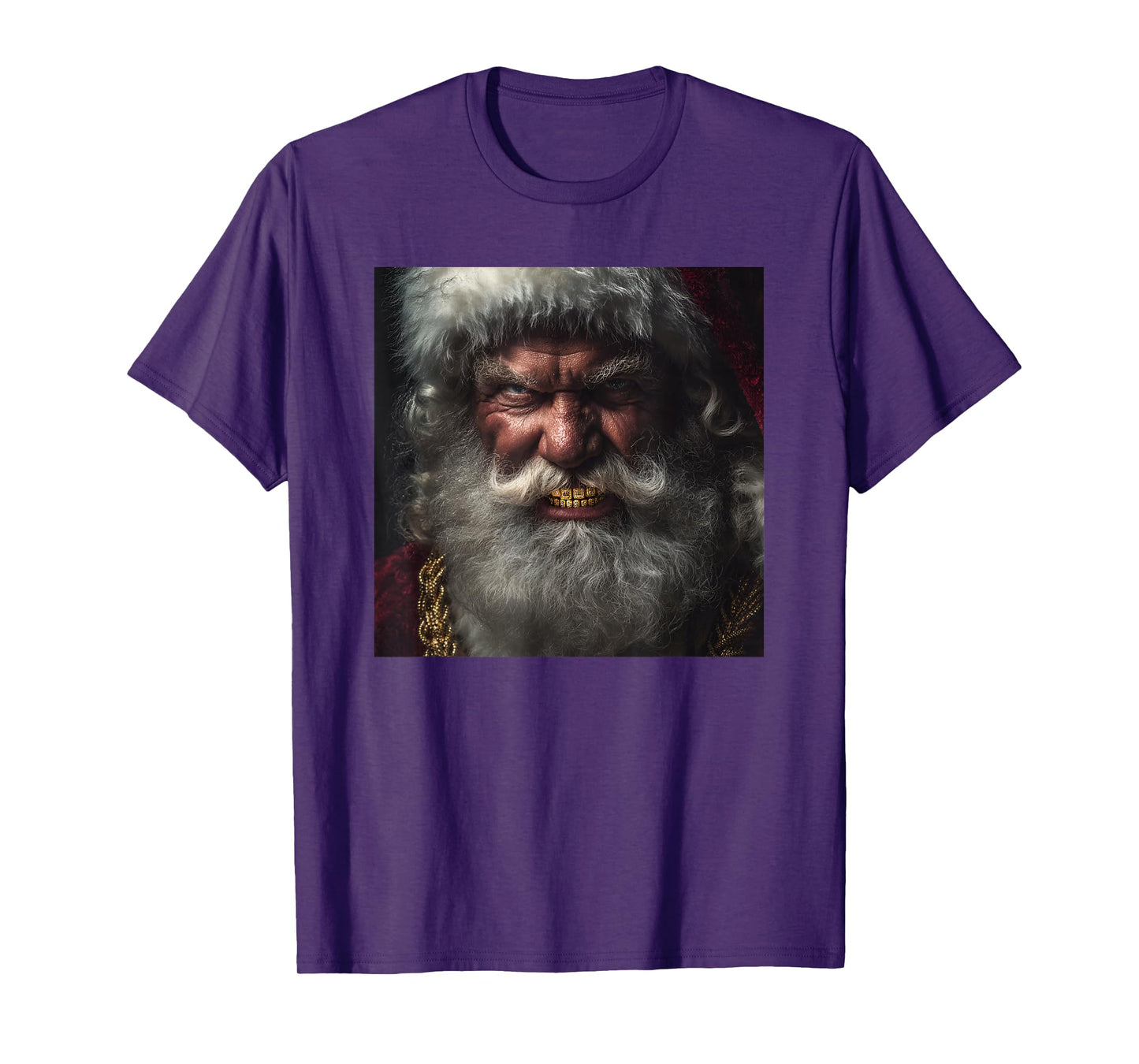 Christmas Hip Hop Gold Grillz Santa T-Shirt