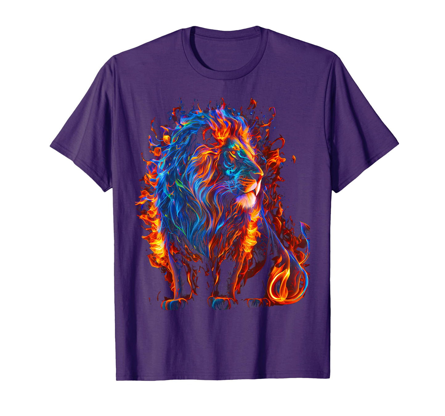 Fire of God, lion Animal roaring lion workout positive T-Shirt