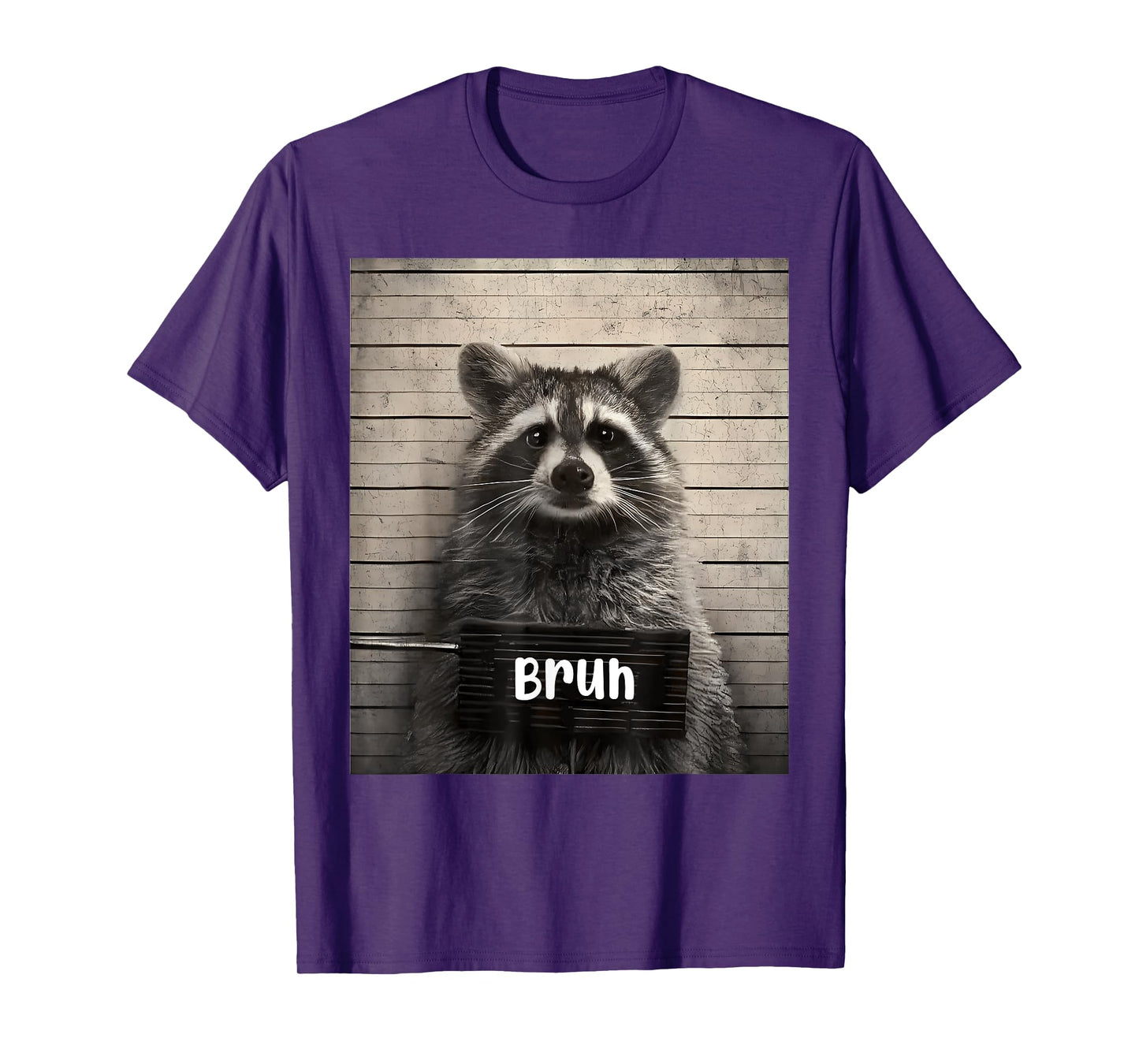 Bruh Streetwear For Teens Unisex-Adults Raccoon Meme T-Shirt - Black, Small, Short Sleeve, Cotton 65%, Polyester 35%, Novelty T-Shirt