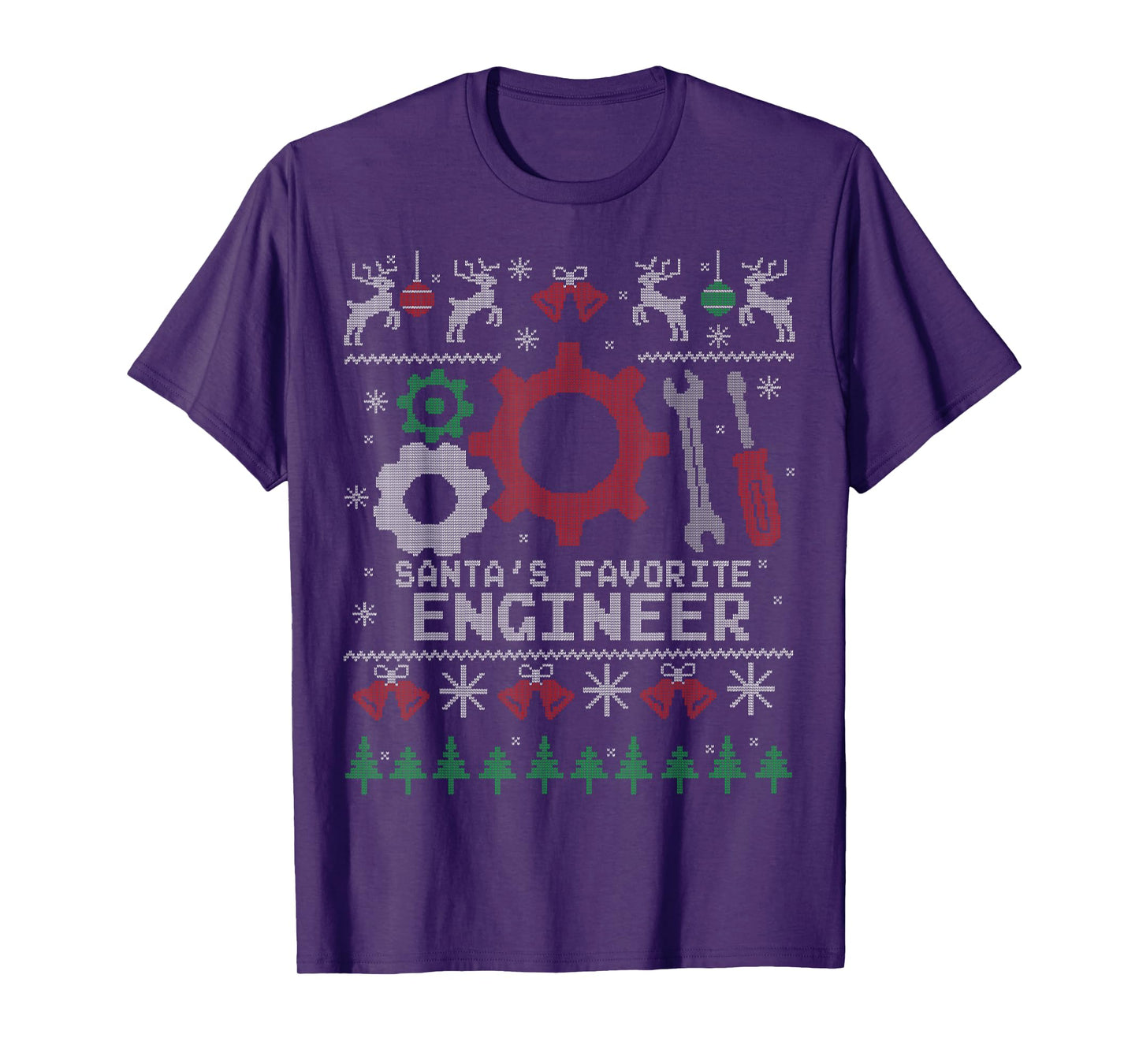 Santa's Favorite Engineer Ugly Christmas T-Shirt