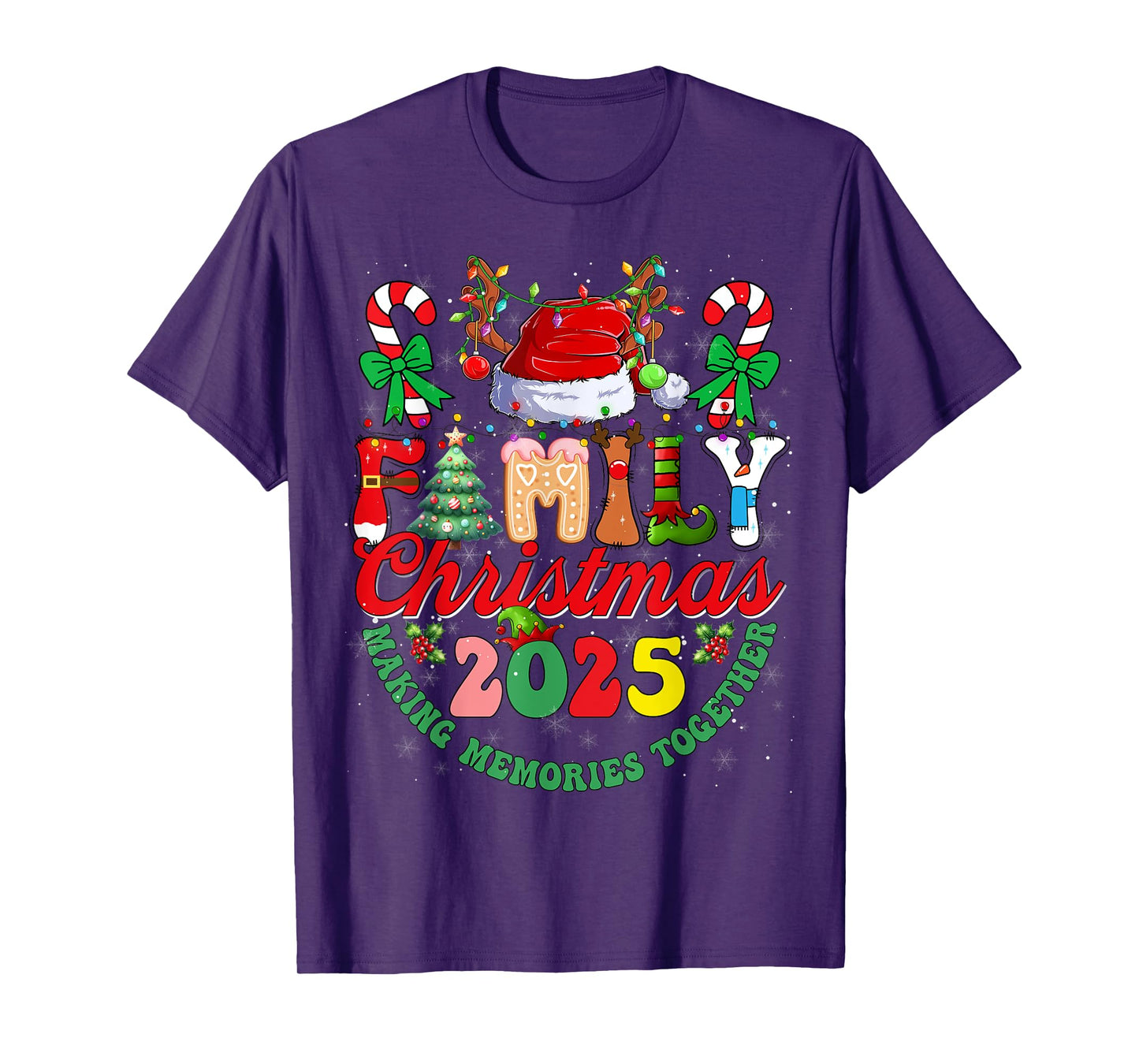 Groovy Family Christmas 2025 Matching Group Xmas Santa Squad T-Shirt
