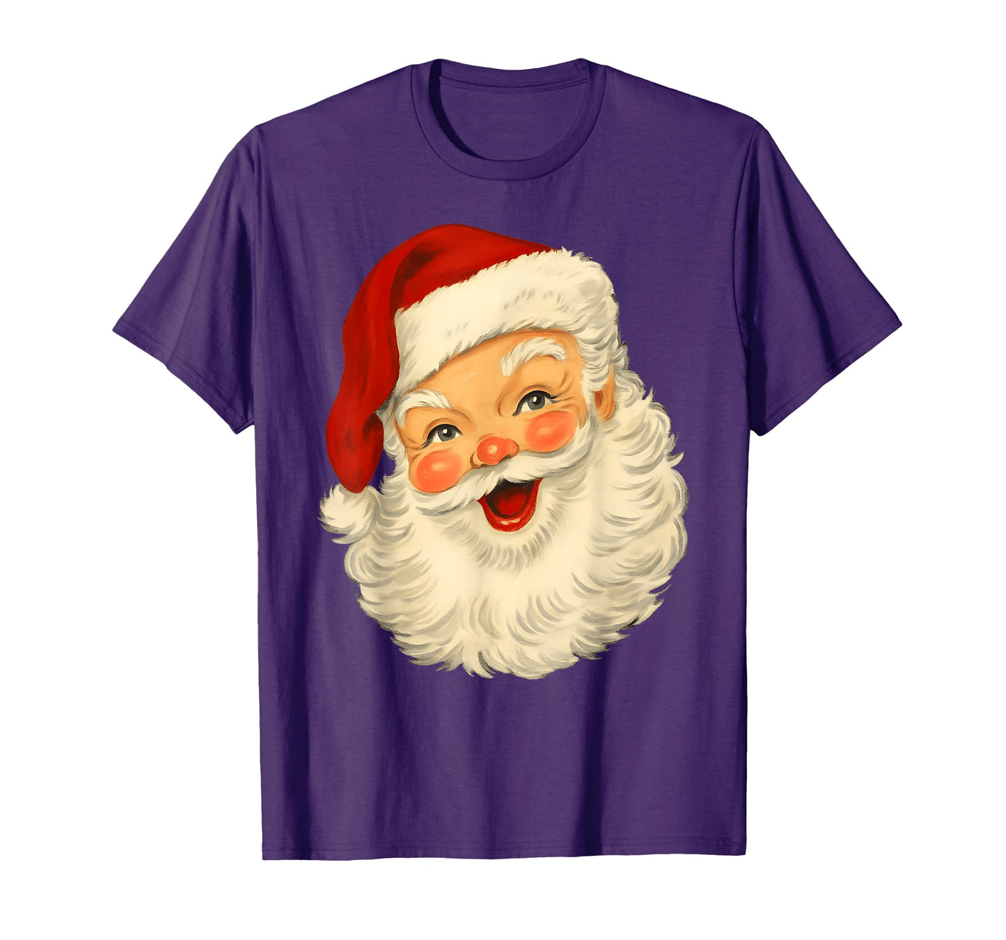 Vintage Retro Jolly Santa Claus Face Christmas Pajamas T-Shirt