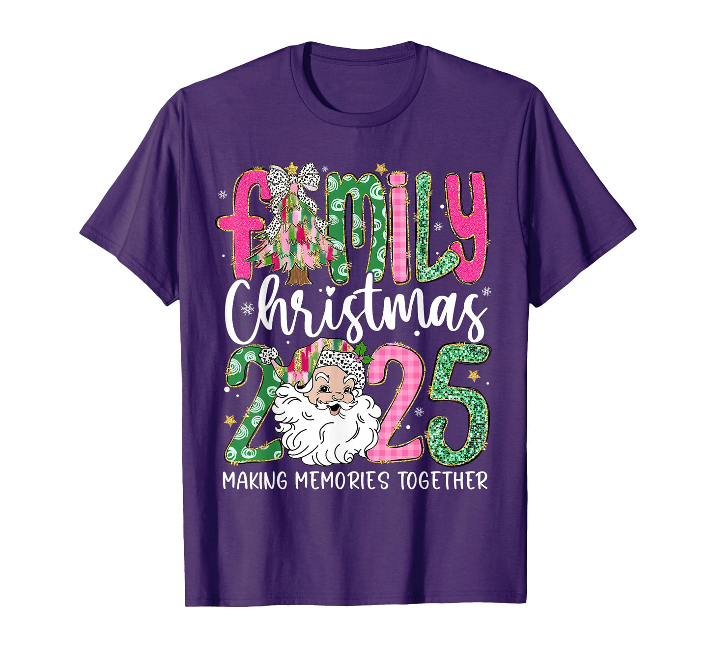 Family Christmas 2025 Making Memories Together Santa Holiday T-Shirt