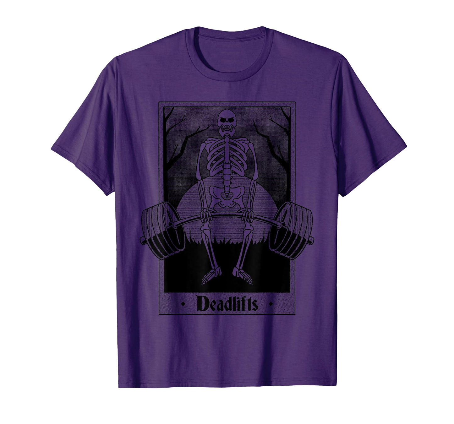 Tarot Card Funny Gym Deadlifts Workout Occult Weightlifting T-Shirt