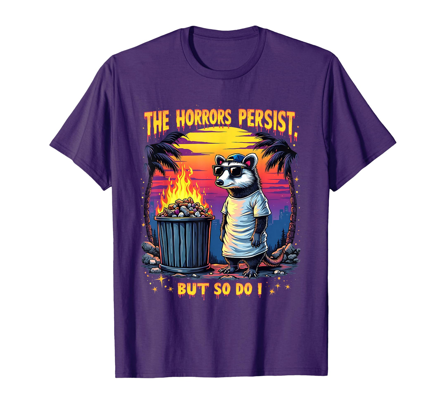 Funny The Horrors Halloween Opossum Witch Yet So Do I T-Shirt