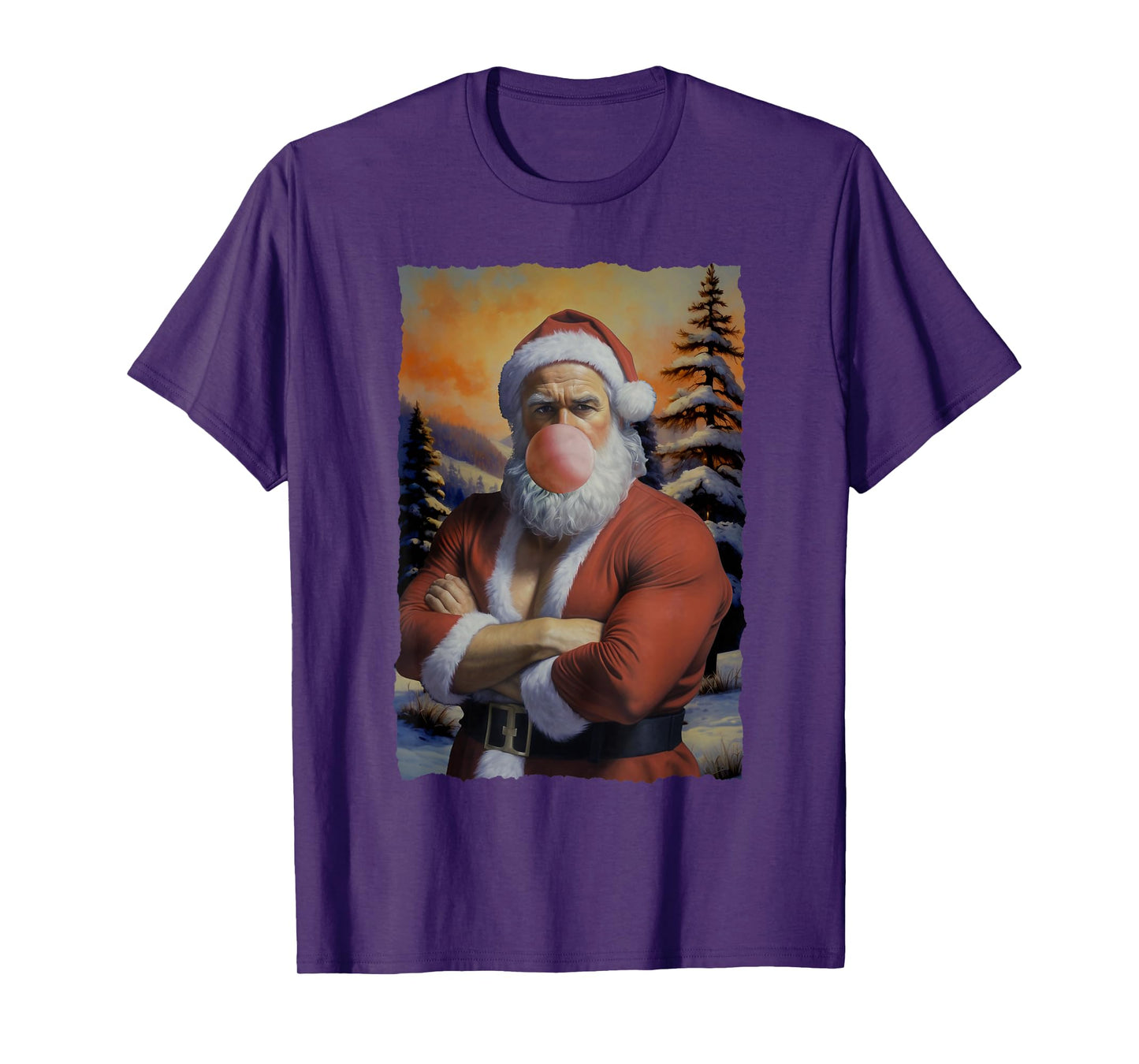 Muscle Santa Shirt – Funny Christmas Gym Holiday Tee T-Shirt