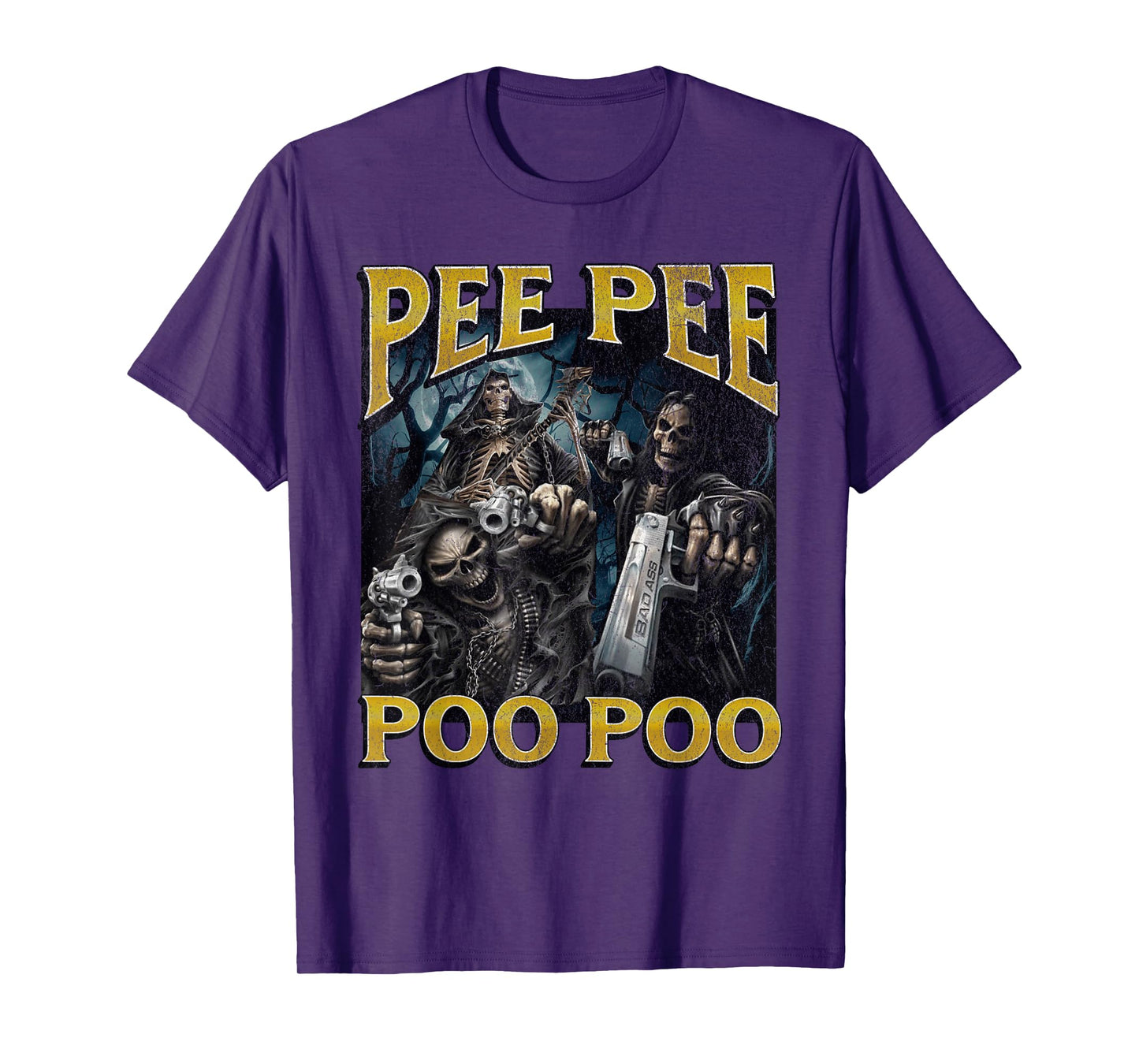 PeePee PooPoo Funny Hard Skeleton Meme Bootleg T-Shirt