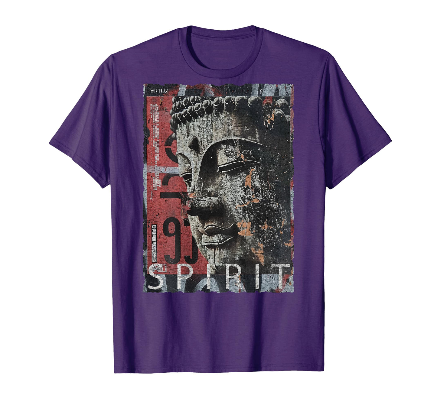 Hip Hop Retro Vintage Edgy Y2K Back Print Streetwear Buddha T-Shirt