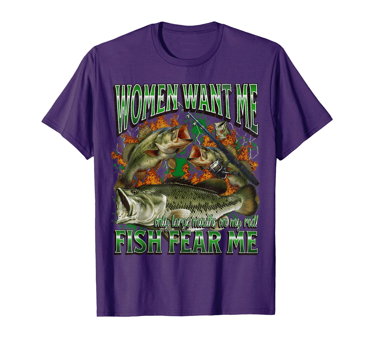 Women Want Me Fish Fear Me Funny Fishing Meme Bootleg T-Shirt