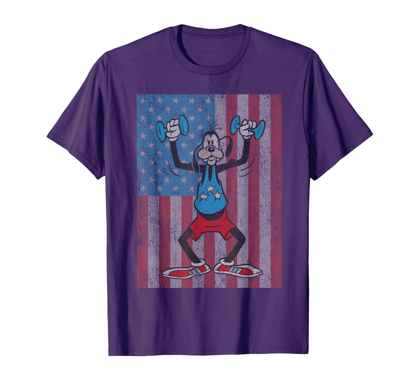 Disney - Goofy Pumping Iron Americana T-Shirt