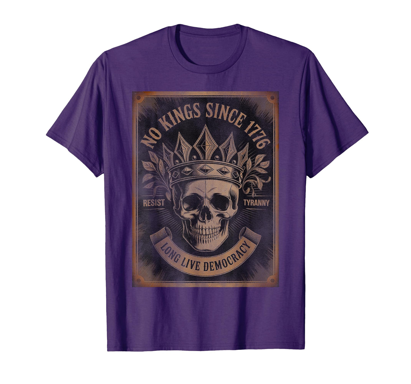 Retro No Kings 2.0 Since 1776 Skull No Kings October 18 T-Shirt
