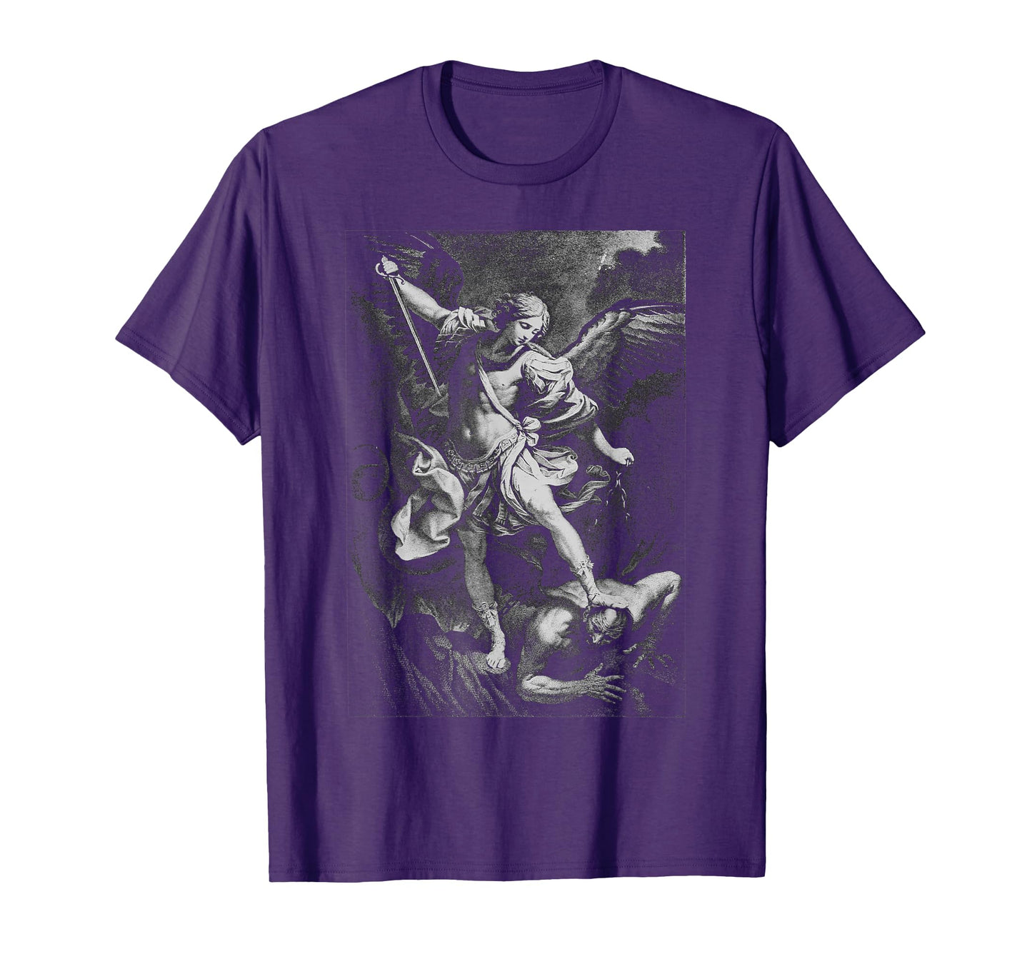 Saint Michael the Archangel Defeating Satan Christian T-Shirt