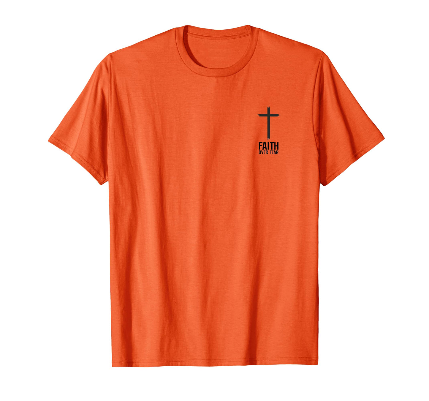 Faith Over Fear Small Cross Christian Minimalist Religious T-Shirt