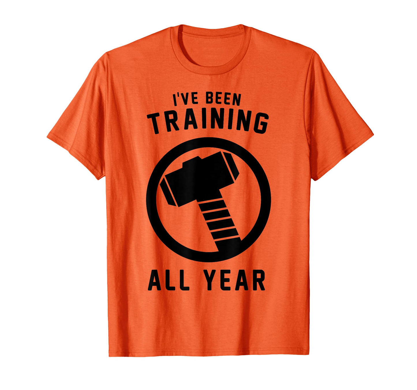 Marvel Avengers Thor I've Been Training All Year Hammer Logo T-Shirt
